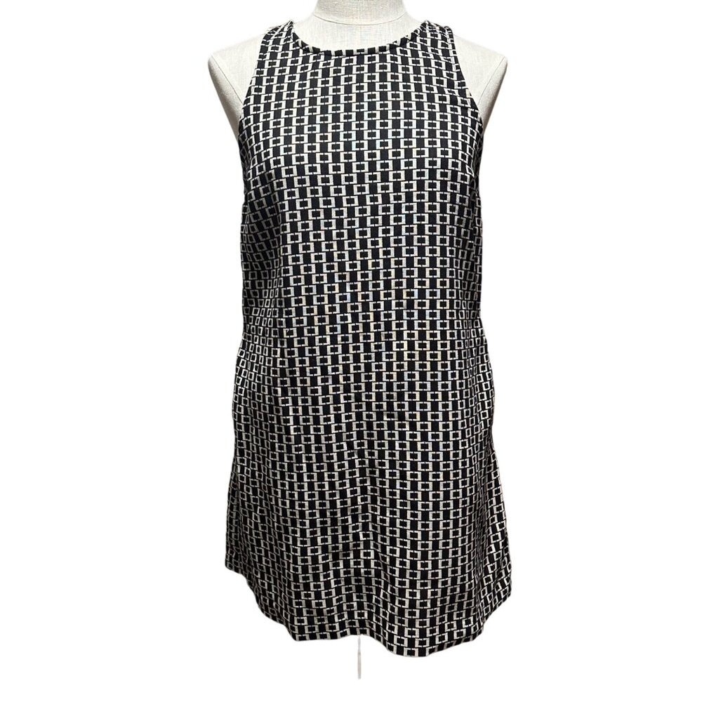 Alice & Olivia Geometric‎ Print  Straight Mini Dress M Pockets